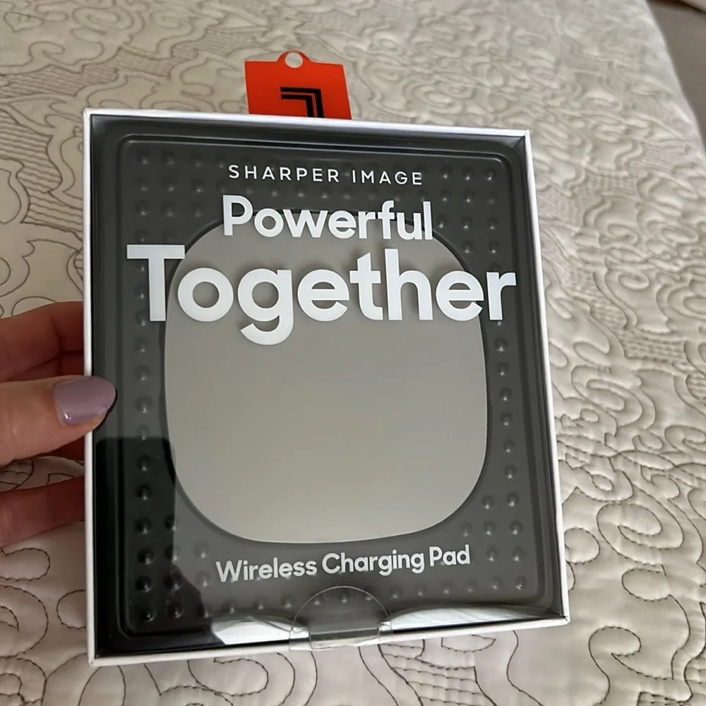 COPY - Sharper Image Wireless Charging Pad in gray NWOT